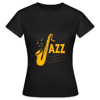 Saxophoniste saxophoniste - T-shirt Femme - noir - Devant - AI Model Female 172 dark (172cm)