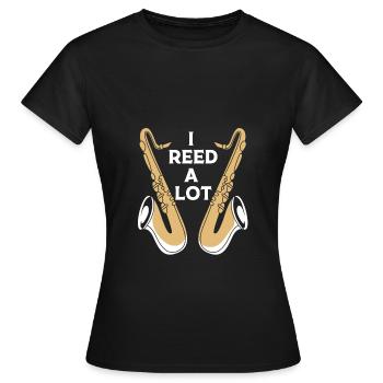 Saxophoniste saxophoniste - T-shirt Femme - noir - Devant - AI Model Female 172 dark (172cm)