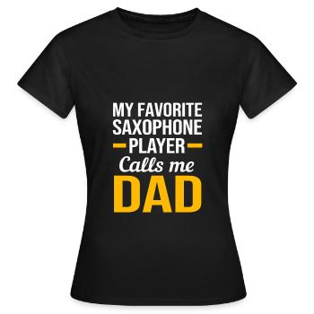 Saxophoniste saxophoniste - T-shirt Femme - noir - Devant - AI Model Female 172 dark (172cm)