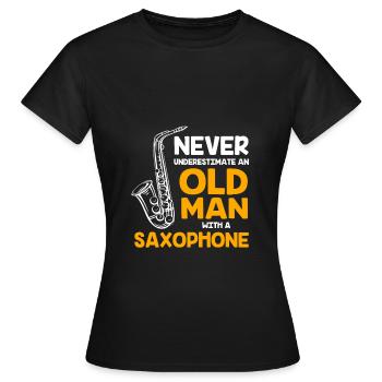 Saxophoniste saxophoniste - T-shirt Femme - noir - Devant - AI Model Female 172 dark (172cm)
