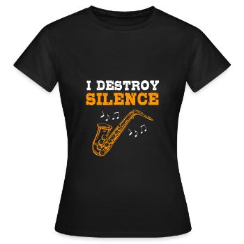 Saxophoniste saxophoniste - T-shirt Femme - noir - Devant - AI Model Female 172 dark (172cm)