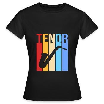 Saxophoniste saxophoniste - T-shirt Femme - noir - Devant - AI Model Female 172 dark (172cm)