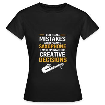 Saxophoniste saxophoniste - T-shirt Femme - noir - Devant - AI Model Female 172 dark (172cm)