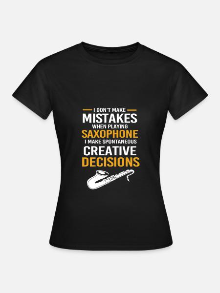 Saxophon Saxophonist - Frauen T-Shirt - Schwarz