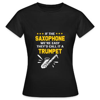 Saxophoniste saxophoniste - T-shirt Femme - noir - Devant - AI Model Female 172 dark (172cm)