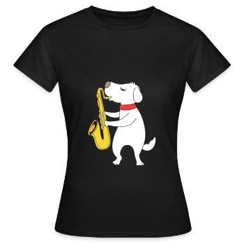 Saxophoniste saxophoniste - T-shirt Femme - noir - Devant - AI Model Female 172 dark (172cm)