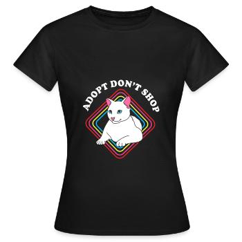 Sauvetage des animaux Droits des animaux Refuge pour animaux de sauvetage des animaux - T-shirt Femme - noir - Devant - AI Model Female 172 dark (172cm)