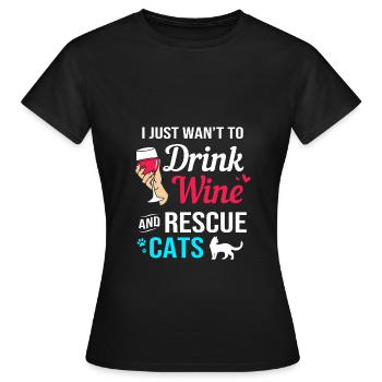 Sauvetage des animaux Droits des animaux Refuge pour animaux de sauvetage des animaux - T-shirt Femme - noir - Devant - AI Model Female 172 dark (172cm)