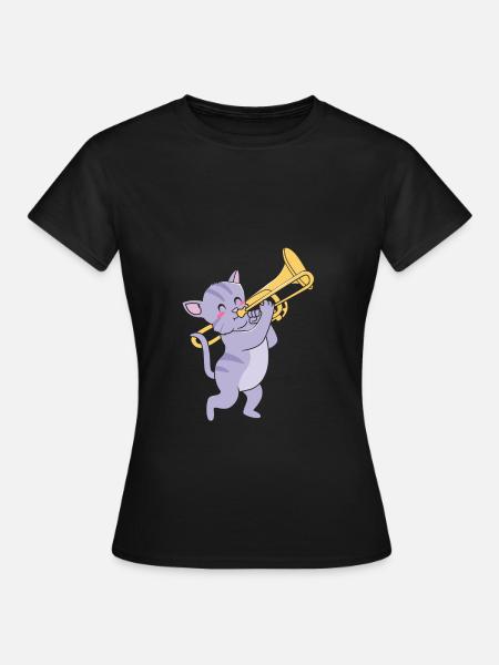 Posaune - Frauen T-Shirt - Schwarz