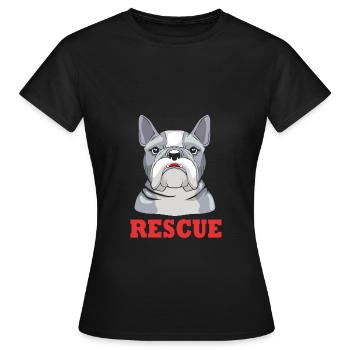 Sauvetage canin Droits des animaux Refuge pour animaux de sauvetage des animaux - T-shirt Femme - noir - Devant - AI Model Female 172 dark (172cm)