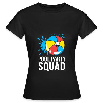 Pool Party - Frauen T-Shirt - Schwarz - Vorne - AI Model Female 172 dark (172cm)