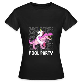 Pool Party - Frauen T-Shirt - Schwarz - Vorne - AI Model Female 172 dark (172cm)