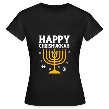 Hanoucca - T-shirt Femme - noir - Devant - AI Model Female 172 dark (172cm)