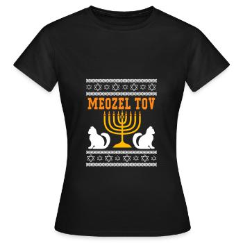 Hanoucca - T-shirt Femme - noir - Devant - AI Model Female 172 dark (172cm)