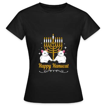 Hanoucca - T-shirt Femme - noir - Devant - AI Model Female 172 dark (172cm)