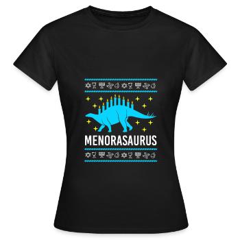 Hanoucca - T-shirt Femme - noir - Devant - AI Model Female 172 dark (172cm)