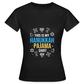 Hanoucca - T-shirt Femme - noir - Devant - AI Model Female 172 dark (172cm)