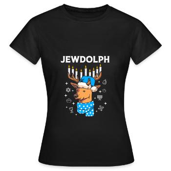 Hanoucca - T-shirt Femme - noir - Devant - AI Model Female 172 dark (172cm)