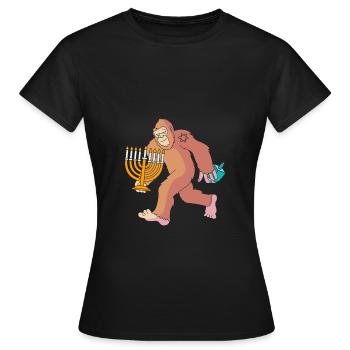 Hanoucca - T-shirt Femme - noir - Devant - AI Model Female 172 dark (172cm)
