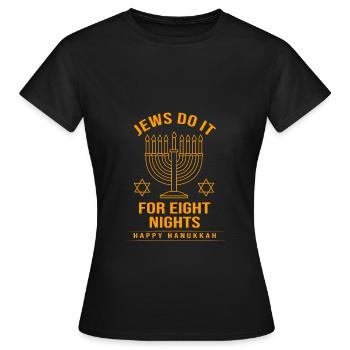 Hanoucca - T-shirt Femme - noir - Devant - AI Model Female 172 dark (172cm)
