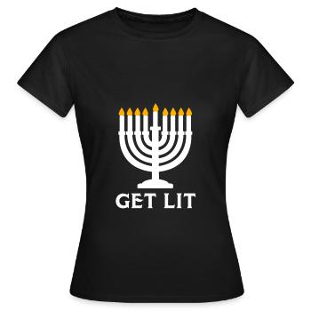 Hanoucca - T-shirt Femme - noir - Devant - AI Model Female 172 dark (172cm)