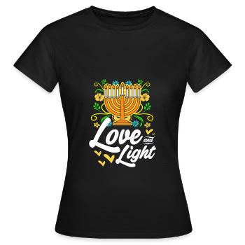 Hanoucca - T-shirt Femme - noir - Devant - AI Model Female 172 dark (172cm)