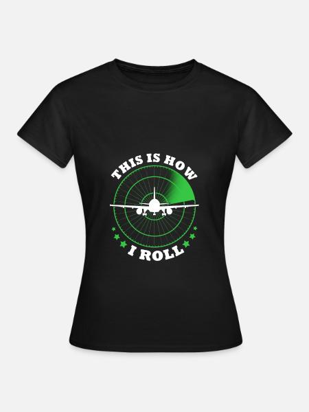 Pilot Flugzeug - Frauen T-Shirt - Schwarz