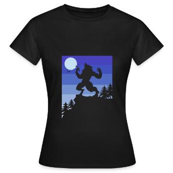 Werwolf - Frauen T-Shirt - Schwarz - Vorne - AI Model Female 172 dark (172cm)