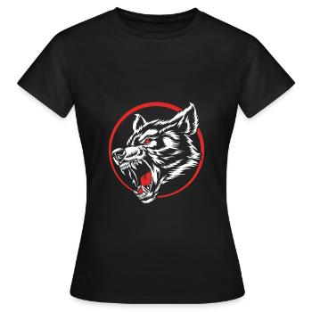 Werwolf - Frauen T-Shirt - Schwarz - Vorne - AI Model Female 172 dark (172cm)