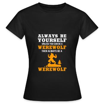 Loup-garou - T-shirt Femme - noir - Devant - AI Model Female 172 dark (172cm)