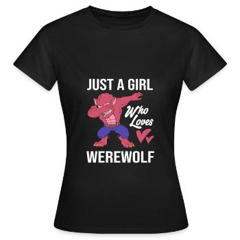 Werwolf - Frauen T-Shirt - Schwarz - Vorne - AI Model Female 172 dark (172cm)