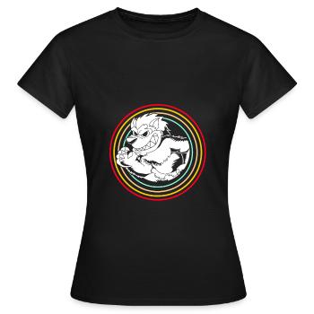Werwolf - Frauen T-Shirt - Schwarz - Vorne - AI Model Female 172 dark (172cm)