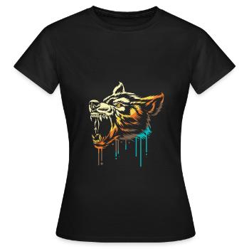 Werwolf - Frauen T-Shirt - Schwarz - Vorne - AI Model Female 172 dark (172cm)