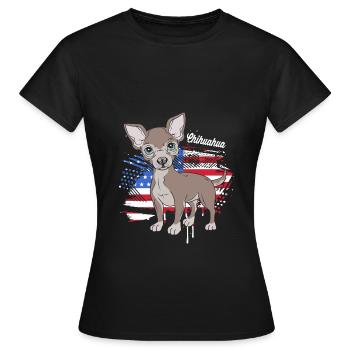 Chihuahua - T-shirt Femme - noir - Devant - AI Model Female 172 dark (172cm)