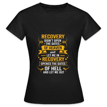 Drogenfrei Sucht Süchtig - Frauen T-Shirt - Schwarz - Vorne - AI Model Female 172 dark (172cm)