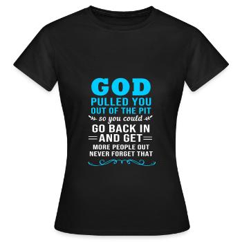 Drogenfrei Sucht Süchtig - Frauen T-Shirt - Schwarz - Vorne - AI Model Female 172 dark (172cm)