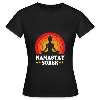 Drogenfrei Sucht Süchtig - Frauen T-Shirt - Schwarz - Vorne - AI Model Female 172 dark (172cm)