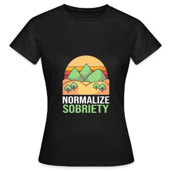 Drogenfrei Sucht Süchtig - Frauen T-Shirt - Schwarz - Vorne - AI Model Female 172 dark (172cm)