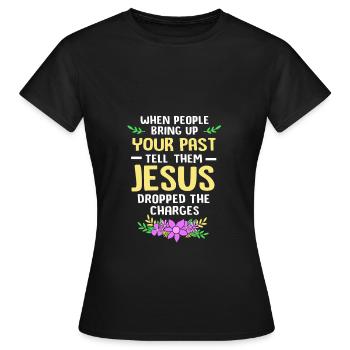 Drogenfrei Sucht Süchtig - Frauen T-Shirt - Schwarz - Vorne - AI Model Female 172 dark (172cm)