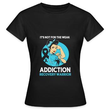 Drogenfrei Sucht Süchtig - Frauen T-Shirt - Schwarz - Vorne - AI Model Female 172 dark (172cm)