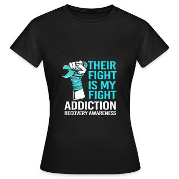 Drogenfrei Sucht Süchtig - Frauen T-Shirt - Schwarz - Vorne - AI Model Female 172 dark (172cm)