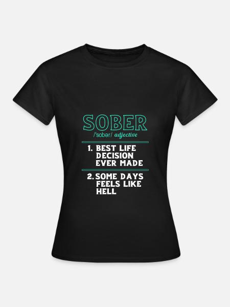 Drogenfrei Sucht Süchtig - Frauen T-Shirt - Schwarz