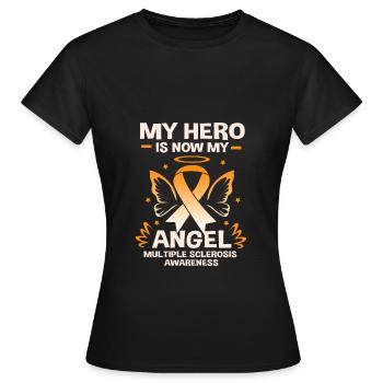 Multiple Sklerose MS - Frauen T-Shirt - Schwarz - Vorne - AI Model Female 172 dark (172cm)