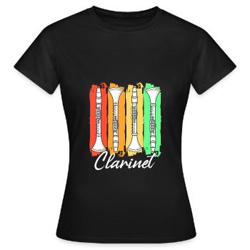 Clarinet - Women's T-Shirt - black - Front - AI Model Female 172 dark (172cm)