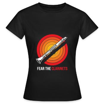 Clarinet - Women's T-Shirt - black - Front - AI Model Female 172 dark (172cm)
