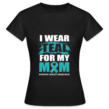 Ovarian Cancer Cancer Survivor Cancer - Women's T-Shirt - black - Front - AI Model Female 172 dark (172cm)