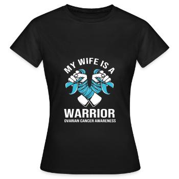 Ovarian Cancer Cancer Survivor Cancer - Women's T-Shirt - black - Front - AI Model Female 172 dark (172cm)