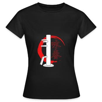 Wing Chun - Frauen T-Shirt - Schwarz - Vorne - AI Model Female 172 dark (172cm)
