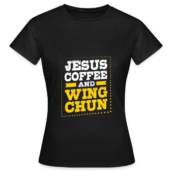 Wing Chun - Frauen T-Shirt - Schwarz - Vorne - AI Model Female 172 dark (172cm)