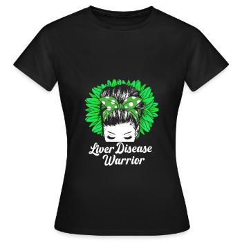 Maladie du foie - T-shirt Femme - noir - Devant - AI Model Female 172 dark (172cm)